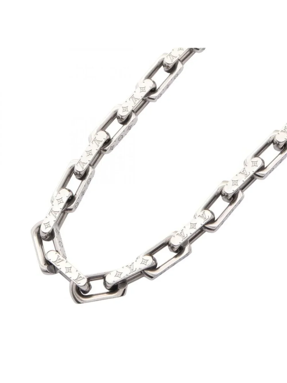Louis Vuitton Necklace Collier Chain Monogram Stainless Steel